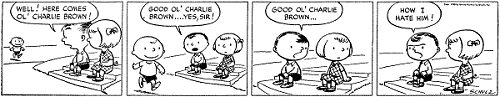 The first Peanuts strip