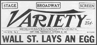 Variety - 10/30/1929